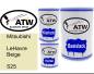 Preview: Mitsubishi, LeHavre Beige, S25: 500ml Lackdose + 500ml Klarlack + 250ml Härter - Set, von ATW Autoteile West.
